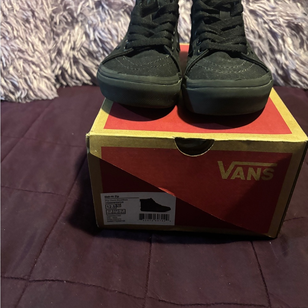 Vans Black Sk8-Hi Zip Sneakers